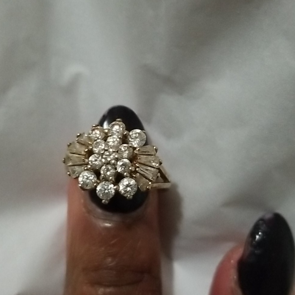 925 Cluster Diamond Ring